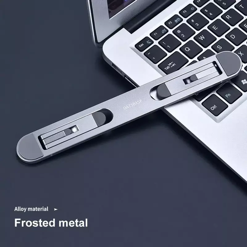 Oatsbasf dudukan Laptop untuk MacBook Air Pro, dudukan Tablet portabel Notebook dengan peninggi pada Tablet lipat
