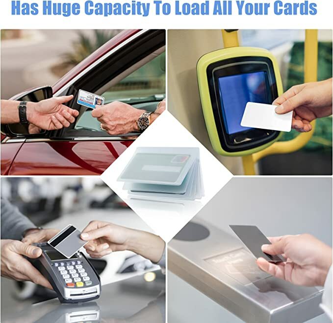 Portefeuille à insérer avec doublure parfaite, porte-cartes de débit de crédit, 2 pièces