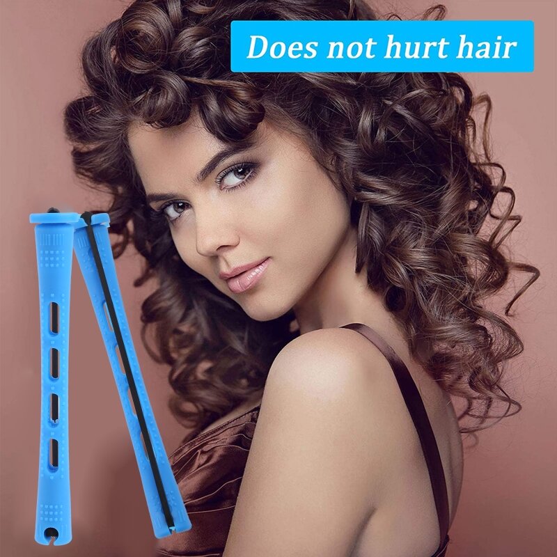 60 Buah Batang Perm Rambut Batang Gelombang Dingin Batang Pengeriting Plastik Pengeriting Rol Rambut untuk Salon Alat Penata