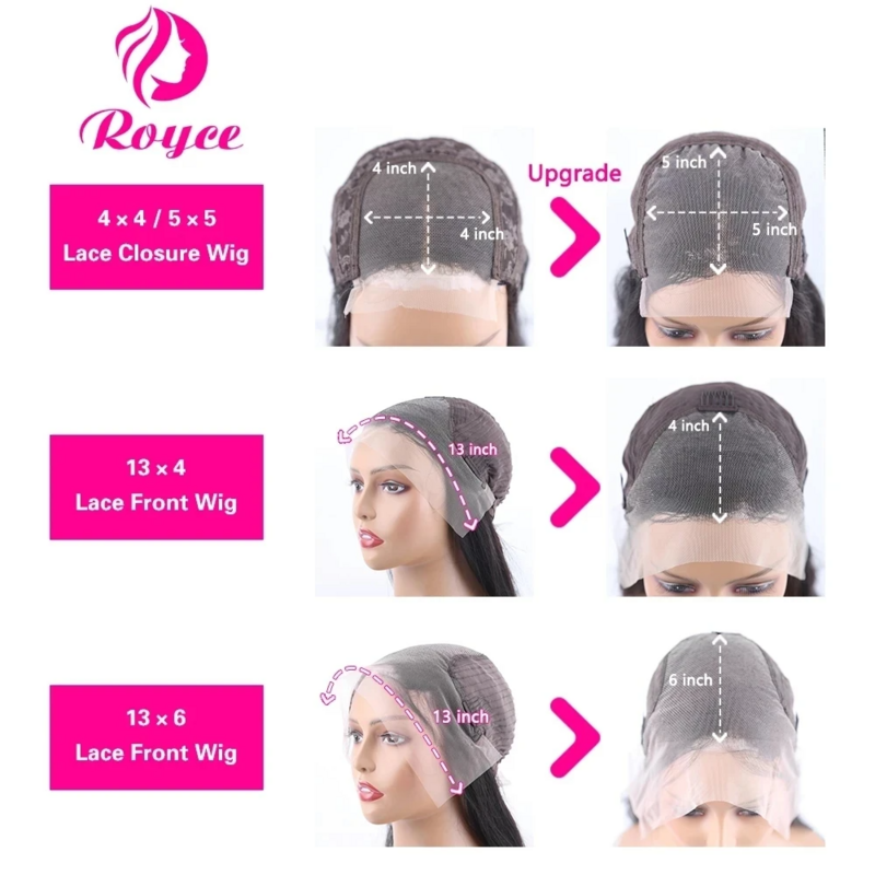 Loose Wave Lace frontal peruca para mulheres, cabelo humano, onda da natureza, 180 densidade, 13x6, 4x4, 180 densidade, cortina Bangs