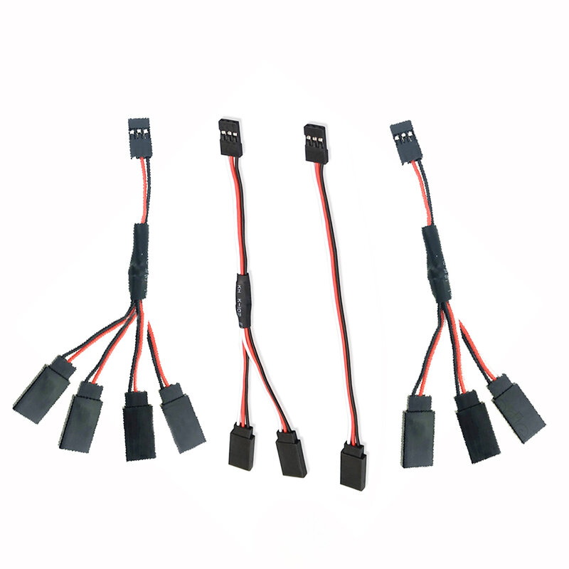 Droyuke-Câble d'extension pour Servo, Futaba JR, mâle à femelle, modèle RC, 1 à 1, 1 à 2, 1 à 3, 1 à 4, 15 cm, 30 cm, 50cm, 1Pc