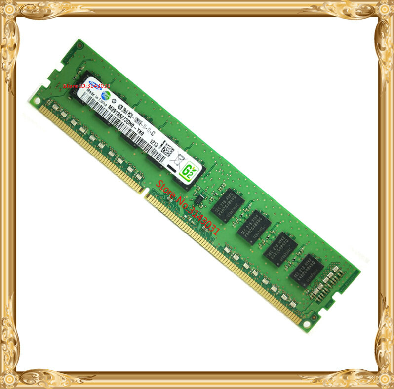 Memória de servidor DDR3 4GB, 1600MHz, Pure ECC, UDIMM 2RX8, PC3L-12800E, Workstation RAM, 12800 sem buffer
