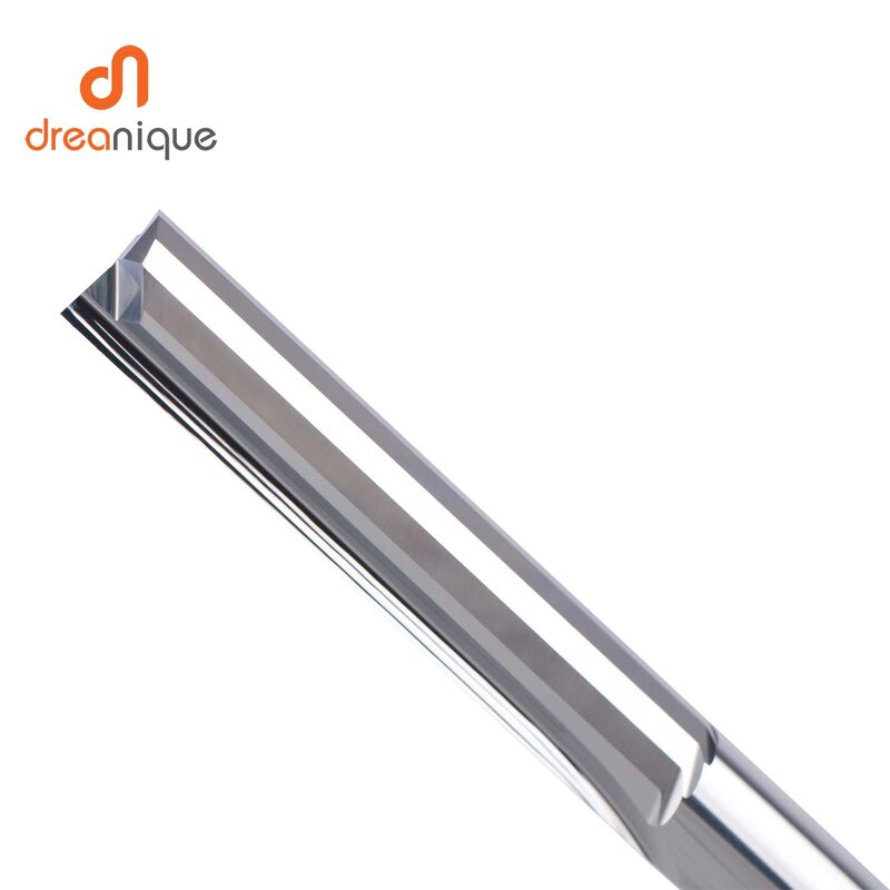 Dreanique 1pc 3.175 4 6 8mm Shank 2 Flute Tungsten Carbide End Mill CNC Milling Tools Engraving Bit Straight Slot Milling Cutter