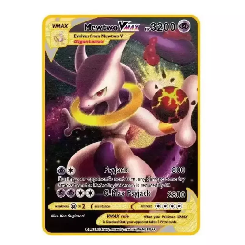 10000 point arceus vmax pokemon metal cards DIY card pikachu charizard golden limited edition kids gift game collection cards