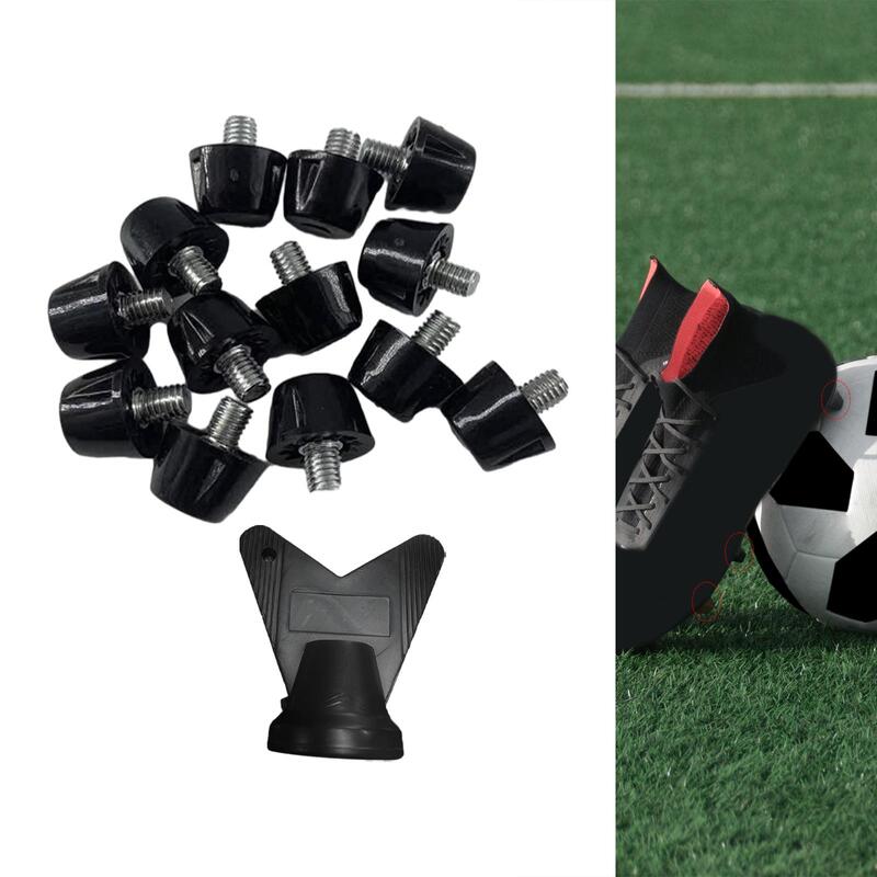 12PCS Football Shoe Spikes with Wrench, Thread Screw 5mm Dia Firm Ground Soccer Shoe Spikes, Rugby Shoes Studs for Training