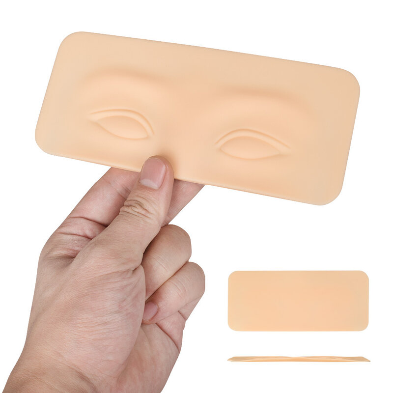 EyebloggEyeliner en silicone réutilisable pour la pratique du microblading de la peau, masque de maquillage, planche de pratique pour débutants, 3D, 10 pièces