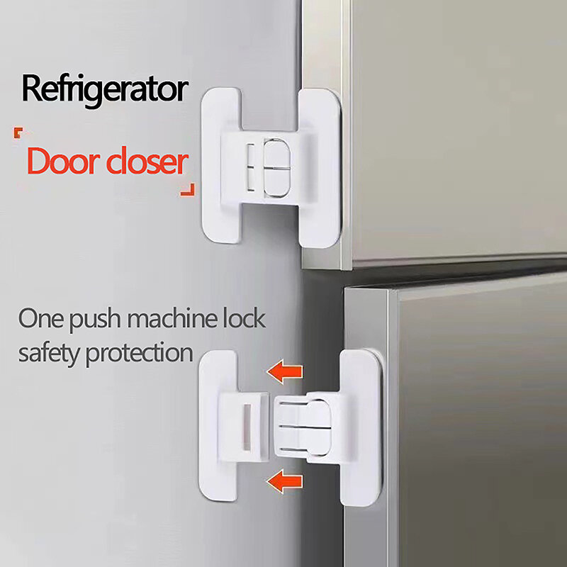 Baru 1 buah kunci keamanan kulkas rumah kunci pintu kulkas Freezer multifungsi kunci pengaman pelindung keamanan anak
