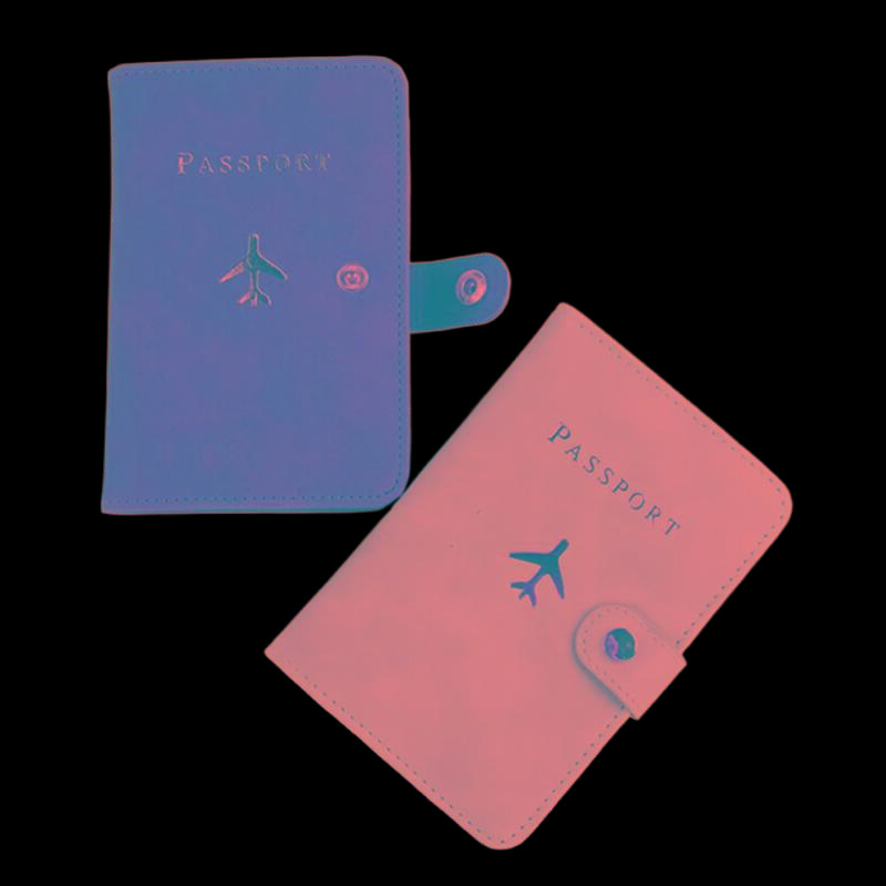 ซองใส่หนังสือเดินทางหนังคลุมหนังสือเดินทางสำหรับผู้หญิง/ผู้ชาย, กระเป๋าเงินใส่บัตรเครดิตสำหรับเดินทางกันน้ำ Buku paspor น่ารัก