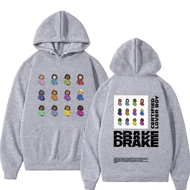 Bluzy z nadrukiem z nadrukiem dla zakochanych chłopców męski Hip Hop zwykłe śmieszne bluzy z kapturem Unisex Streetwear raper Drake