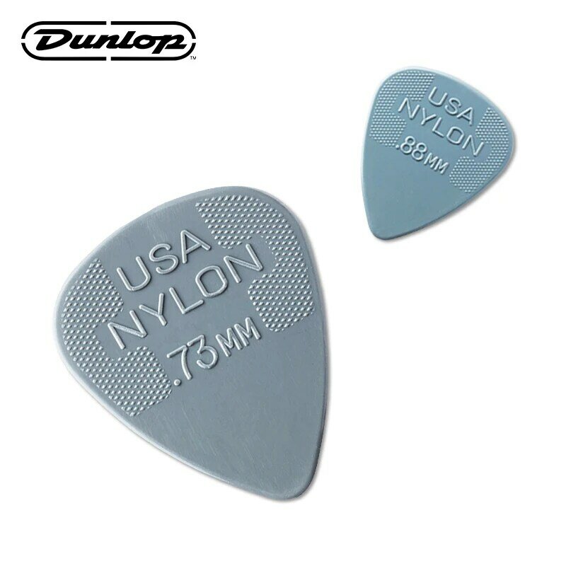 Dunlop púas de guitarra de nailon estándar, mediador Plectrum 44R 0,38/0,46/0,6/0,73/0,88/1,0mm, accesorios para guitarra