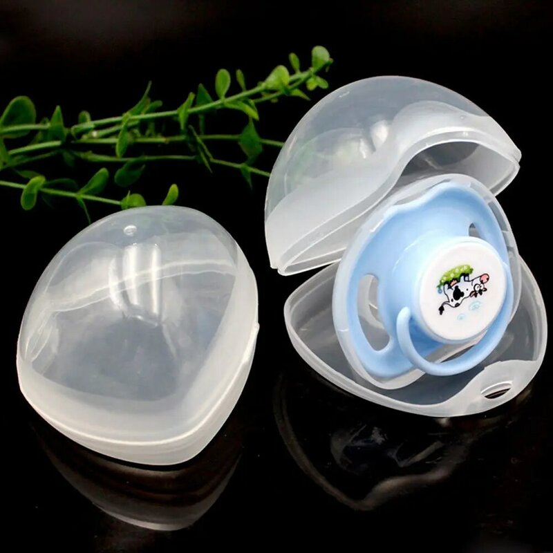 กล่องพลาสติกใส่จุกนมสำหรับเด็กทารกเพศหญิงกล่องกล่องเก็บของจุกนมแบบเรียบง่าย