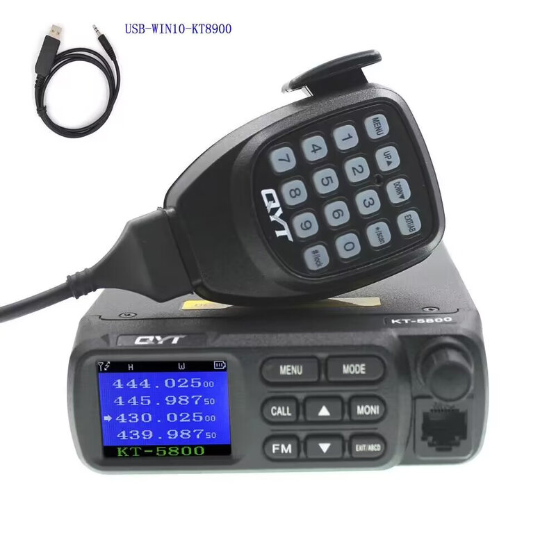 QYT KT-5800 18-36V UHF 400-480MHz 25W Voiture Ham Radio Transcsec Mobile Camion KT5800 Véhicule Radio