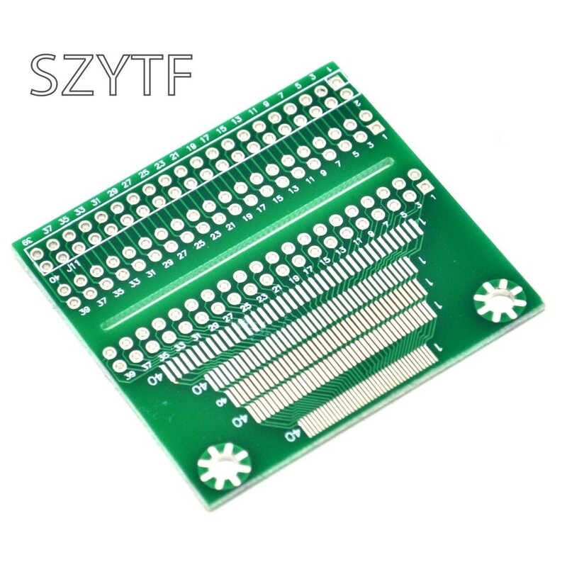 5pcs/bag 50Pin test board turn 2.0mm 2.54mm 2 rows of needle LCM TFT LCD pcb  adapter plate test board