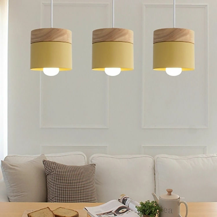 Скандинавская креативная ресторанная лампа makaron, Современная железная лампа для коридора с одной головкой, белая, серая, прикроватная маленькая люстра для спальни