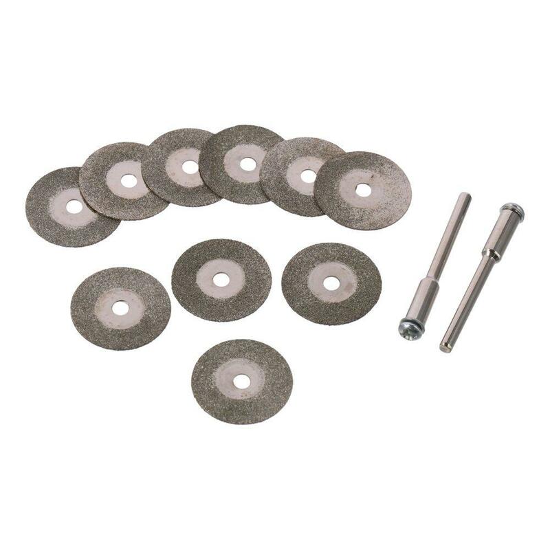 12 pezzi Kit disco in metallo leggero 20mm argento riparazione disco taglierina accessorio disco diamantato taglio disco lucidante
