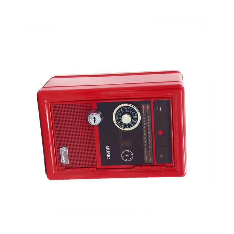 Security Lock Organizer Radio Money Storage Case Coin Safe Box Gift