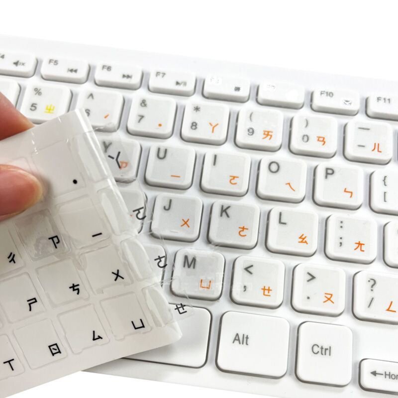 Autocollant clavier Transparent, Film autocollant traditionnel chinois phonétique Taiwan pour clavier d'ordinateur, Films