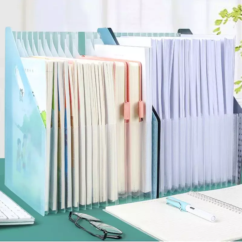 Meja A4 File Folder multilapis dokumen pemegang kertas Desktop kapasitas besar Organizer penyimpanan pengarsipan sekolah alat tulis kantor