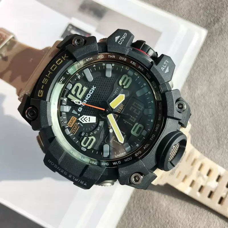 G-SHOCK jam tangan GWG-1000 pria, jam tangan pasangan seri warna-warni lampu LED tahan air multifungsi.