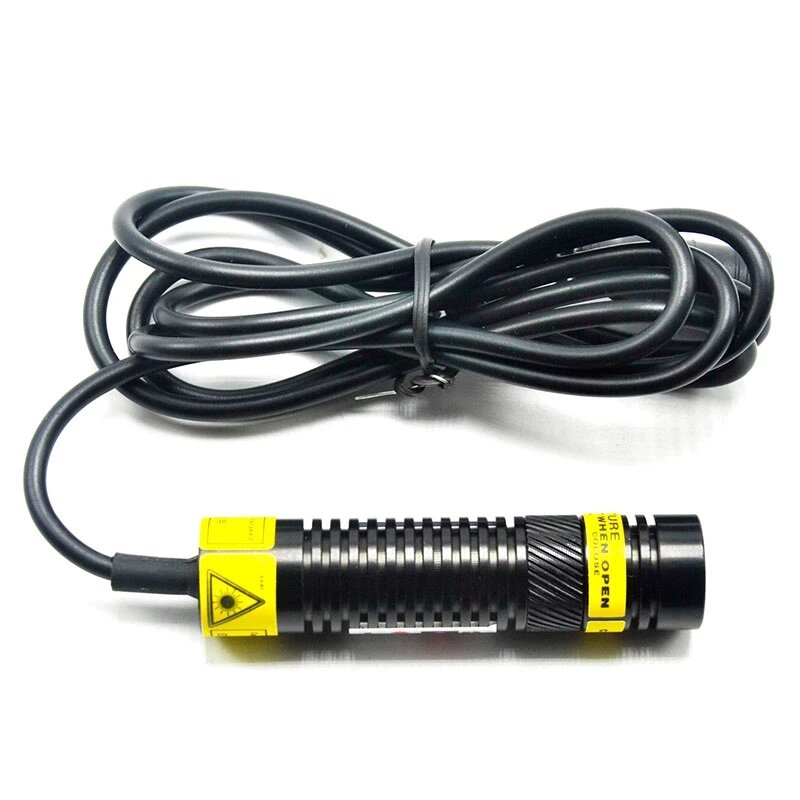 Módulo de punto/línea/cruz láser infrarrojo IR enfocable con adaptador, 16X68mm, 830nm, 250mW