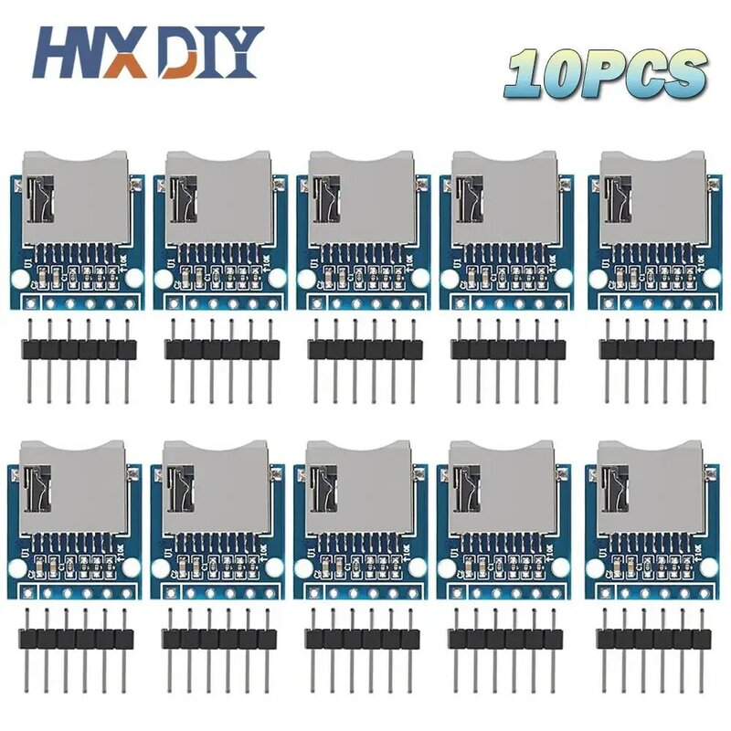 Penyimpanan SD mikro, 1-10 buah papan ekspansi penyimpanan Mini Micro SD kartu TF modul pelindung memori dengan PIN UNTUK Arduino