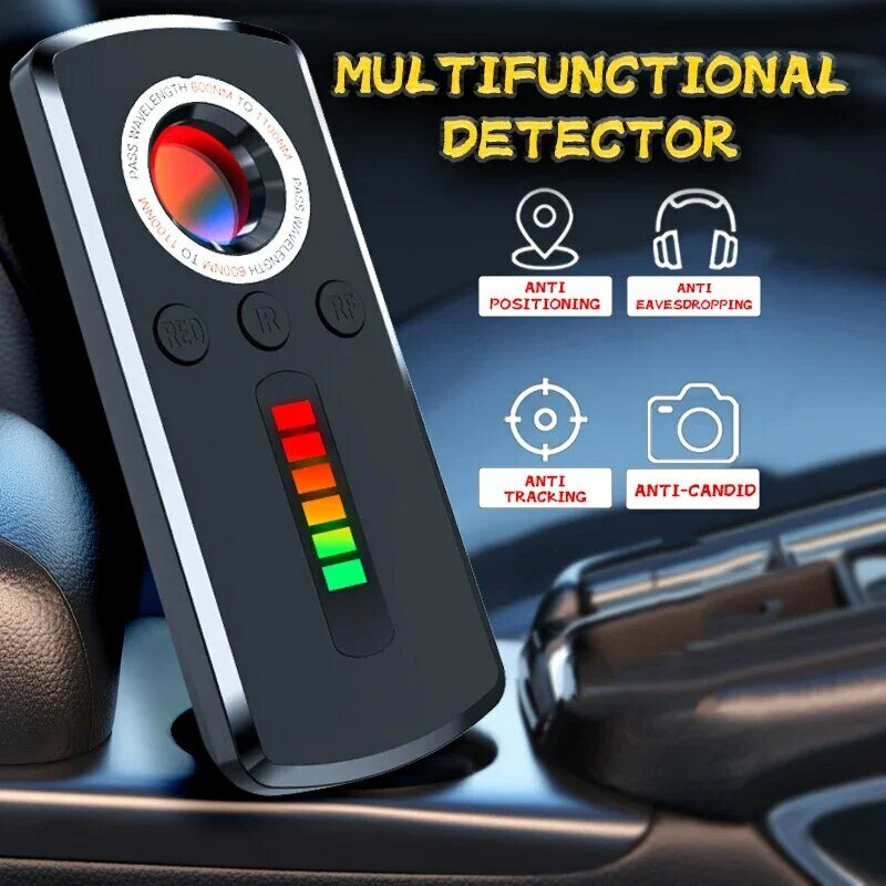 Detector de cámara oculta para coche, dispositivo antiespía, cazador profesional, señal inalámbrica, GPS, búsqueda infrarroja, minidispositivo de control remoto