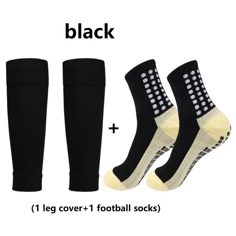 1 Set kaus kaki pelindung sepak bola pria wanita, sarung pelindung kaki Anti Slip, kaus kaki olahraga basket tenis sepak bola