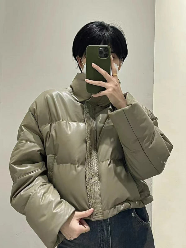 Parkas à boutonnage simple pour femmes, veste zippée, mode coréenne décontractée, manteau court, optique chaude, solide, basique, hiver, 2023