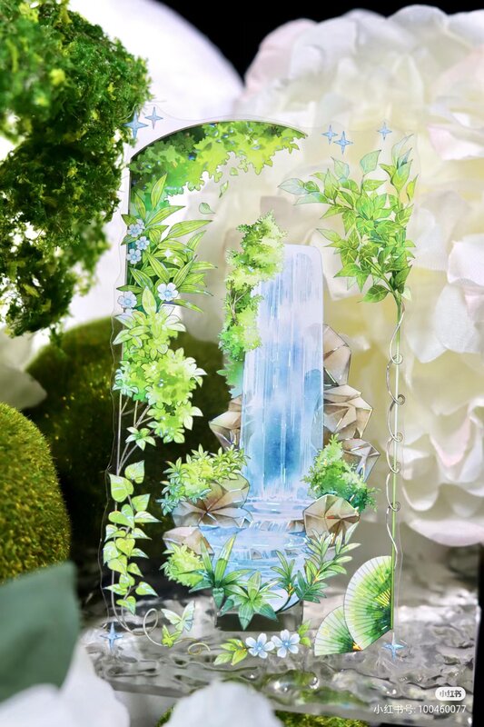 1 Loop Beautiful Waterfall Landscape Washi Shiny PET Tape