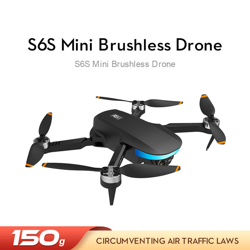 S6s mini gps zangão 4k professinal dupla hd eis câmera fluxo de luz 5g wifi brushless dobrável quadcopter rc helicóptero brinquedos