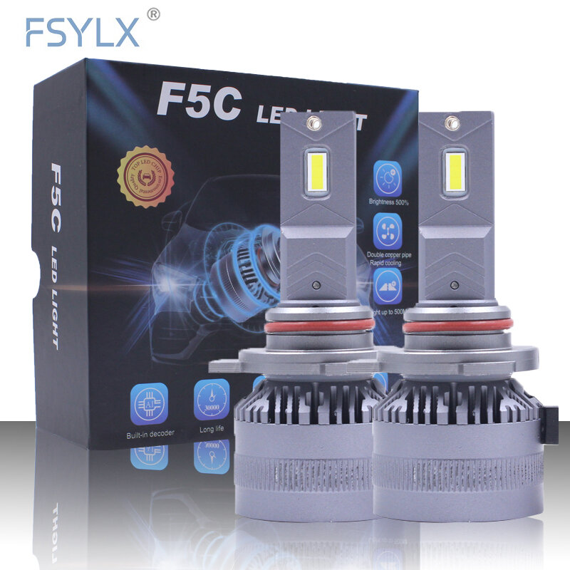 F5C H7 LED หลอดไฟ120W 12000LM H11 9005 9006 LED หลอดไฟ LED H7ชุดไฟหน้าหมอก H4 h7 H8 H16รถหลอดไฟ LED