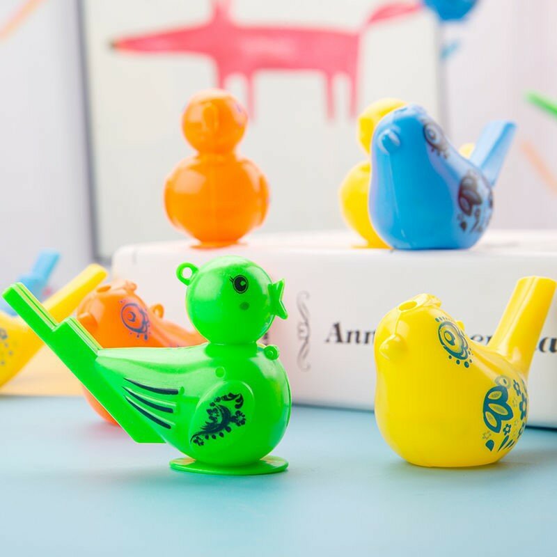 Mainan musikal waktu mandi peluit burung air gambar berwarna untuk anak hadiah pendidikan anak dini instrumen musik