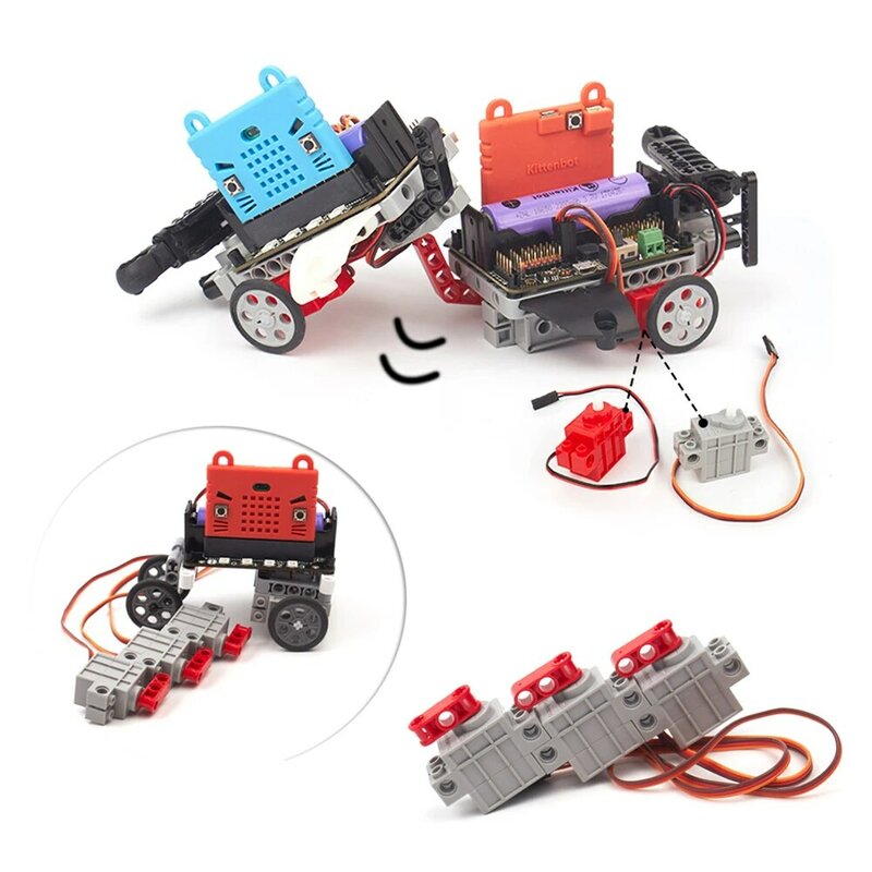 Geekservo 360 Degree Programmable Motor Compatible with legoeds RC Model Support kittenblock makecode for Microbit Raspberry Pi