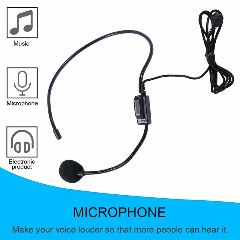 Microphone filaire professionnel MicroEco O pour amplificateur vocal, premier casque vocal, son clair, haut-parleur avec prise jack 3.5mm