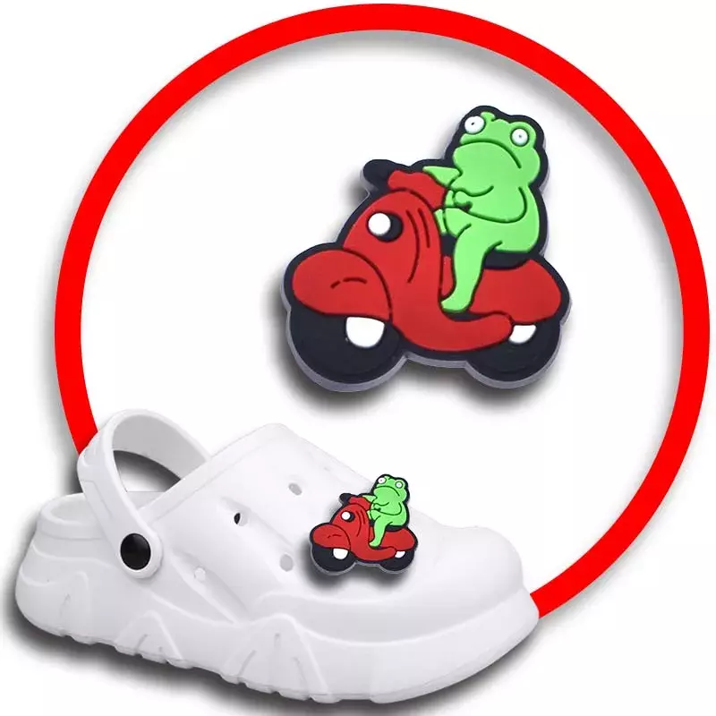 1pcs Pins for Crocs Charms Shoes Accessories Funny Frog Decoration Jeans Women Sandals Buckle Kids Favors Men Badges
