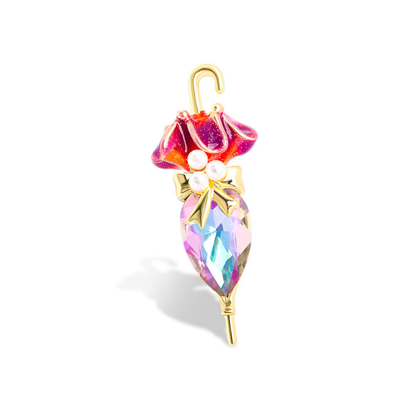Skeds Shiny Boutique Paraplu Crystal Broches Sieraden Voor Vrouwen Meisjes Leuk Ontwerp Strass Accessoires Bruiloft Partij Pins