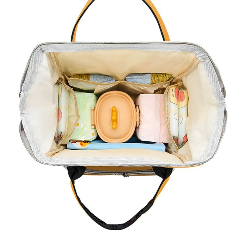 Tas punggung ibu Znd, ransel ibu kapasitas besar, tas traveling luar ruangan multifungsi warna polos