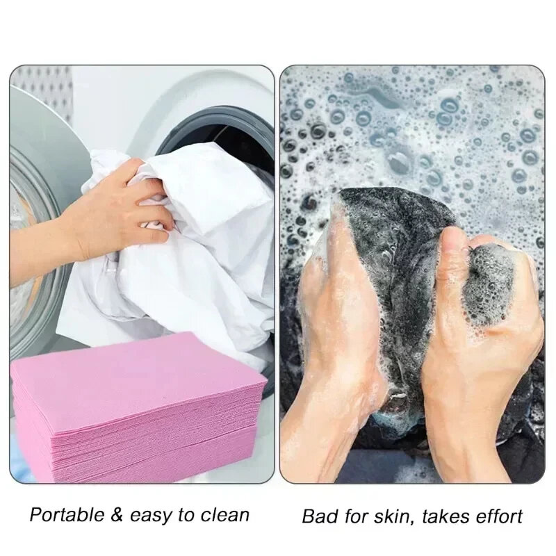60 Pcs Laundry Tablets Concentrated Washing Powder Laundry Soap Washing Machine Clothing Strong Cleaning Sheets Detergent
