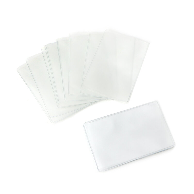 20Pcs 직사각형 투명 플라스틱 작업 배지 신용 카드 홀더 케이스 보호
