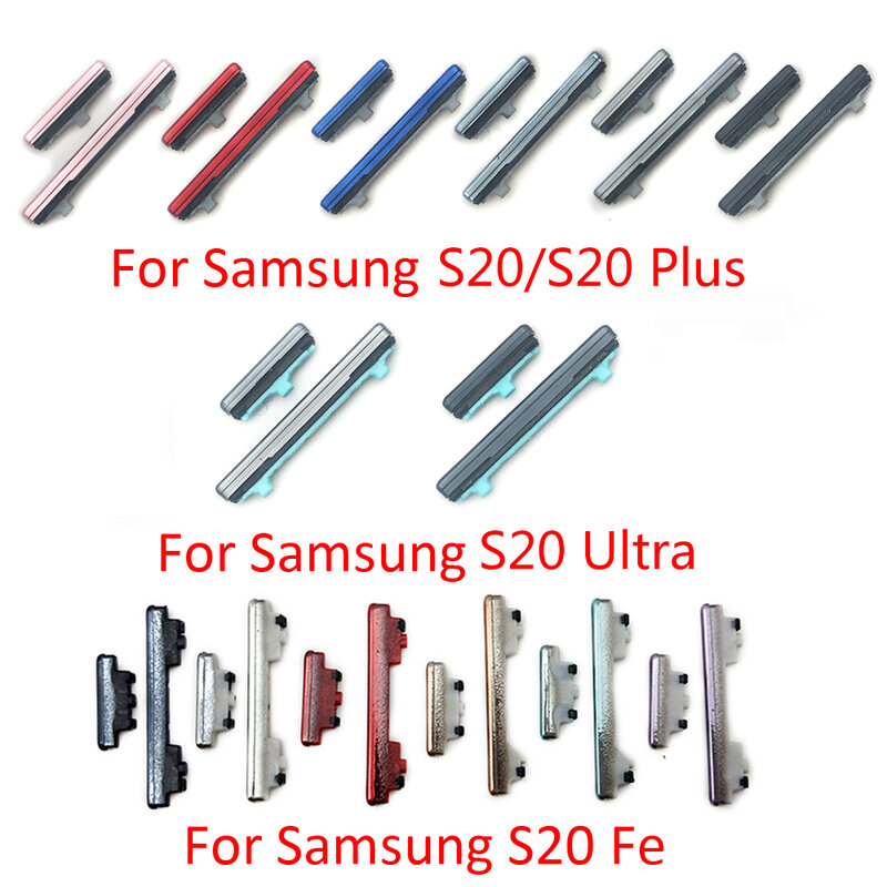Tombol daya baru + tombol sisi Volume untuk tombol plastik urnal Samsung S20 / S20 Plus / S20 Ultra / S20 Fe