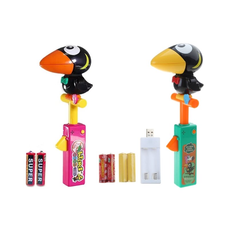 Unterhaltsames und fesselndes Vogelspielzeug mit Sprachaufzeichnung für die Frühpädagogik. Elektrisch sprechender Vogel regt die