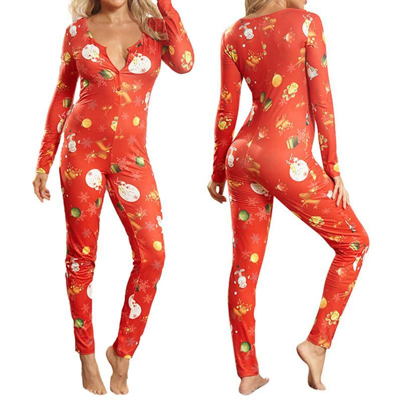 Christmas Onesie For Women Sexy Onesie Pajamas For Women Holiday Pajamas For Cold Weather Christmas Onesie Adult Christmas
