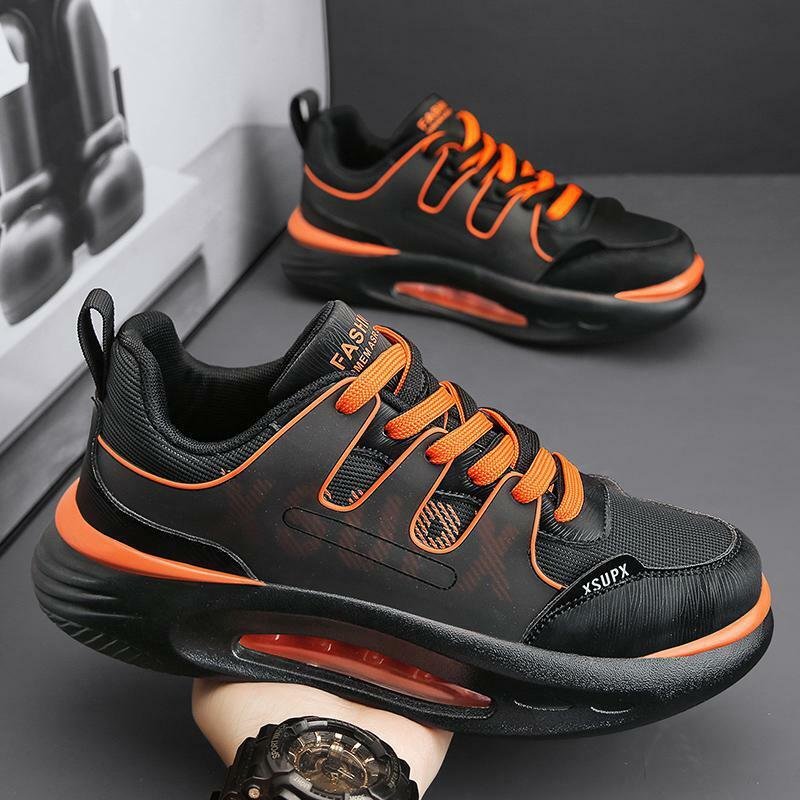 Men's 2023 Spring and Autumn New Men's Sports Casual Wearproof Daddy Fashion Shoes Breathable Autumn Boys Black
