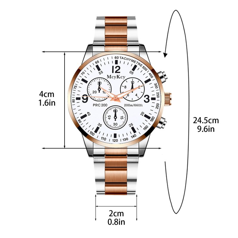 นาฬิกาควอตซ์สำหรับผู้ชาย, นาฬิกา Gelang Tangan Anti karat นาฬิกาควอตซ์ของขวัญนาฬิกาข้อมือผู้ชนะธุรกิจใหม่นาฬิกาควอตซ์สำหรับผู้ชาย