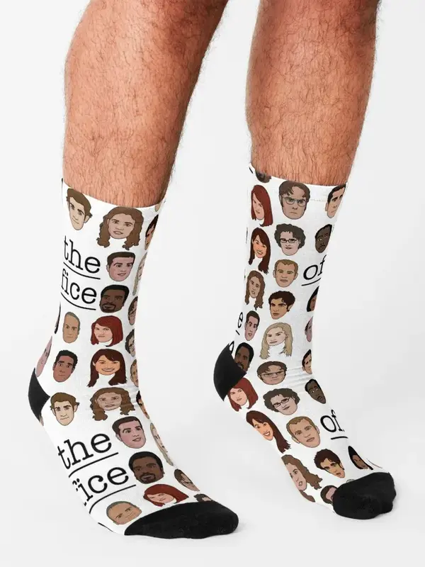 The Office Crew Socks Set para homens e mulheres, meias coloridas
