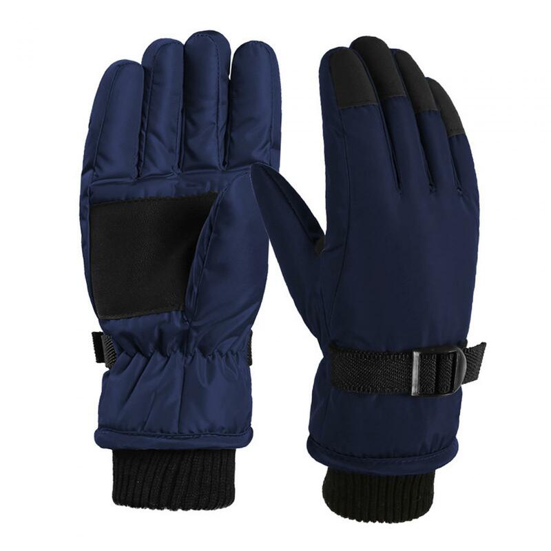 Dziecięce zimowe rękawiczki wewnętrzne pluszowe rękawiczki grube wiatroszczelne rękawice do zimna pogoda rękawice narciarskie dla dzieci dziewczynki Snowboarding dla chłopców