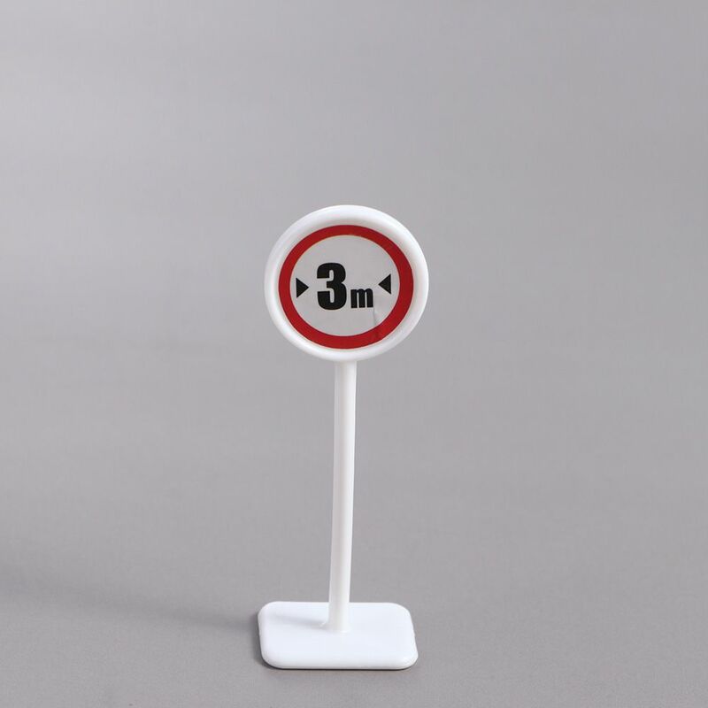 15Pcs/Set Road Block Mini Traffic Signs Model Toy Fun Puzzle Traffic Signs City Traffic Plastics Birthday Gifts