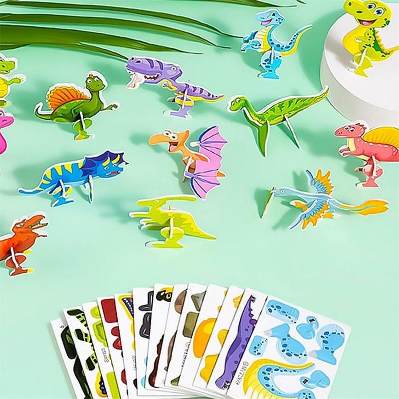 25Pcs Funny Insect Dinosaurs Paper Jigsaw Puzzles Educational Toys For Kids Birthday Party Favors School Rewards Pinata Fillers