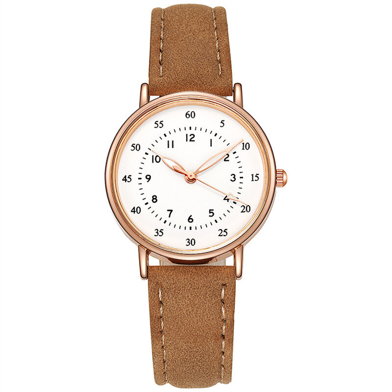 Женские наручные часы, женские Автоматические наручные часы с кожаным ремешком, простые наручные часы для женщин
