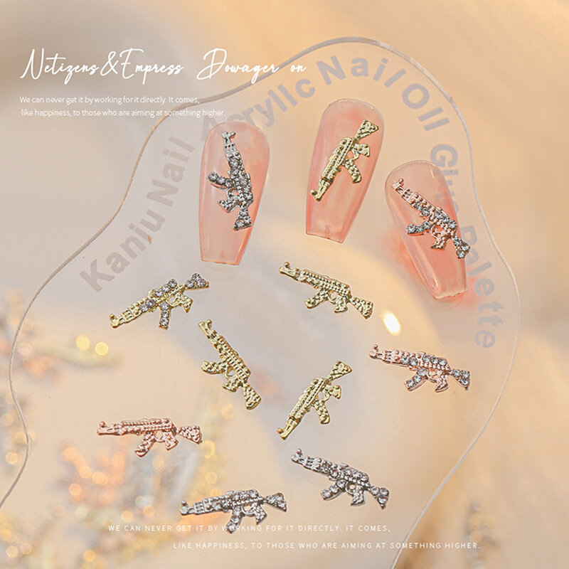 Новые украшения для ногтей, украшение для ногтей из металлического сплава с алмазной отделкой, имитация оружия джедая, аксессуары для моделей